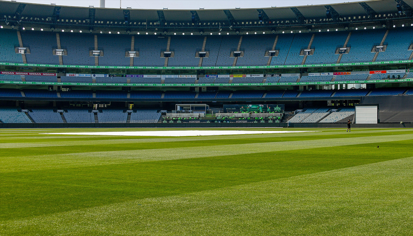 cricket pitch cover on MCG